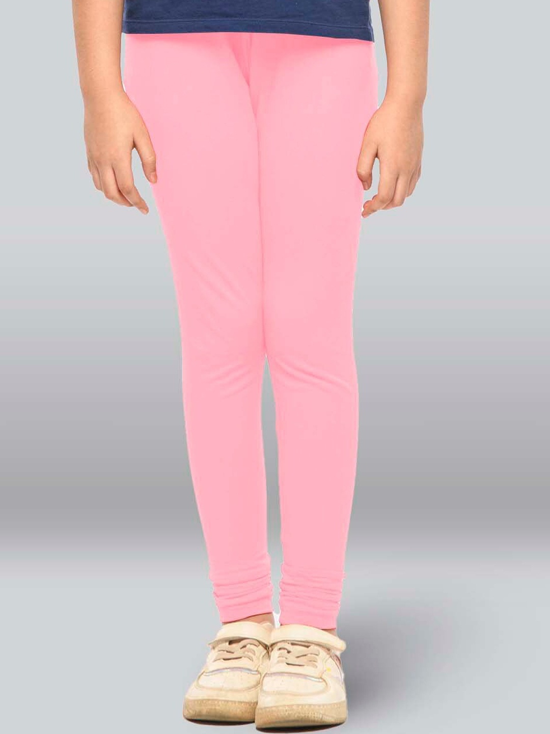 

LYRA Girls Mid-Rise Cotton Churidar-Length Leggings, Pink