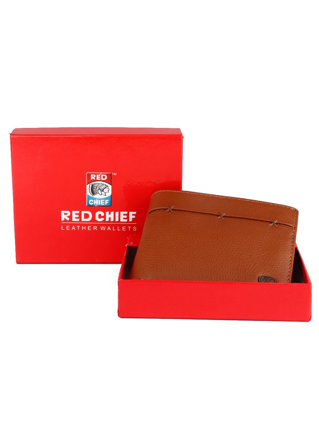 

Red Chief Men Leather Two Fold Wallet, Tan