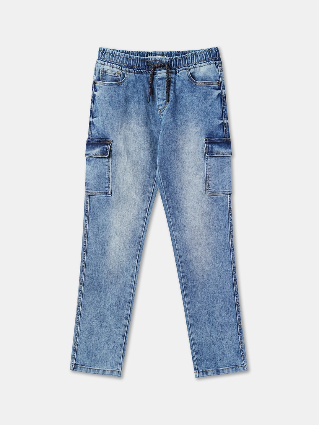 

R&B Boys Clean Look Heavy Fade Cotton Jeans, Blue