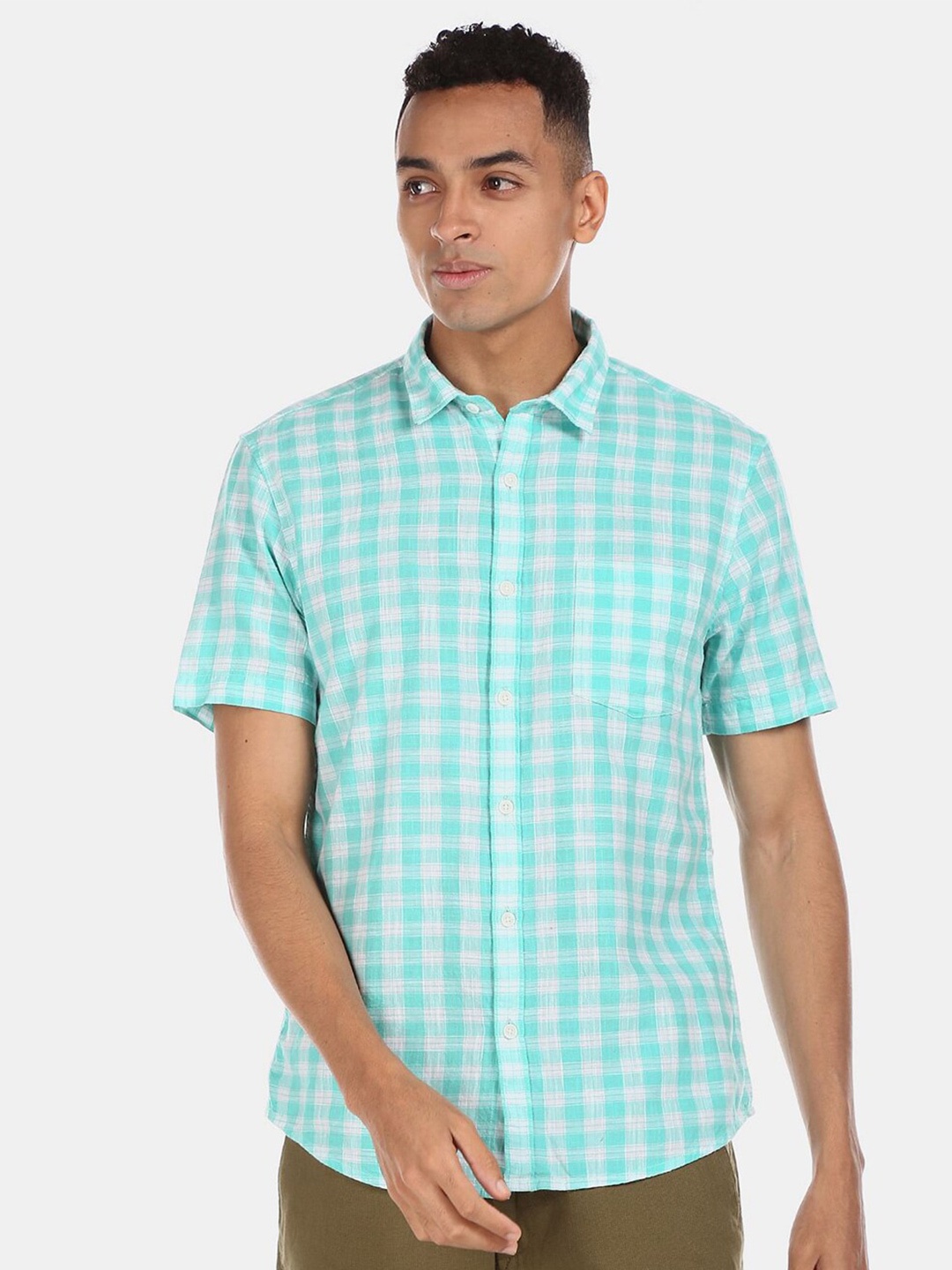 

V-Mart Buffalo Checked Casual Shirt, Blue