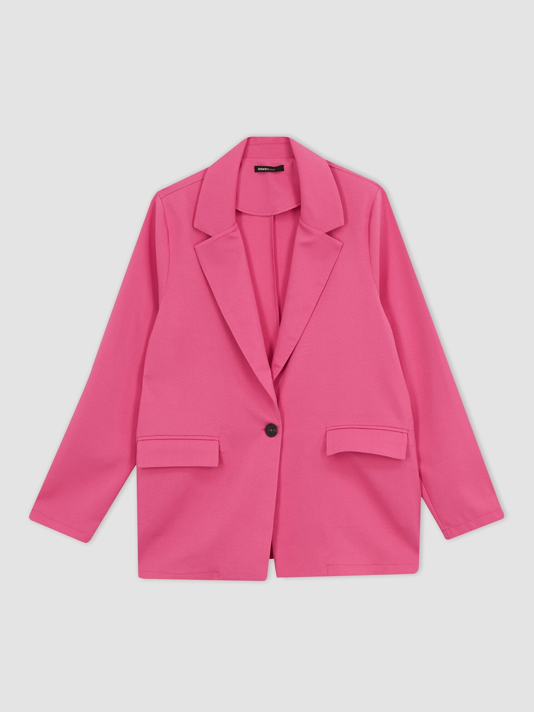 

DeFacto Single-Breasted Casual Blazer, Pink