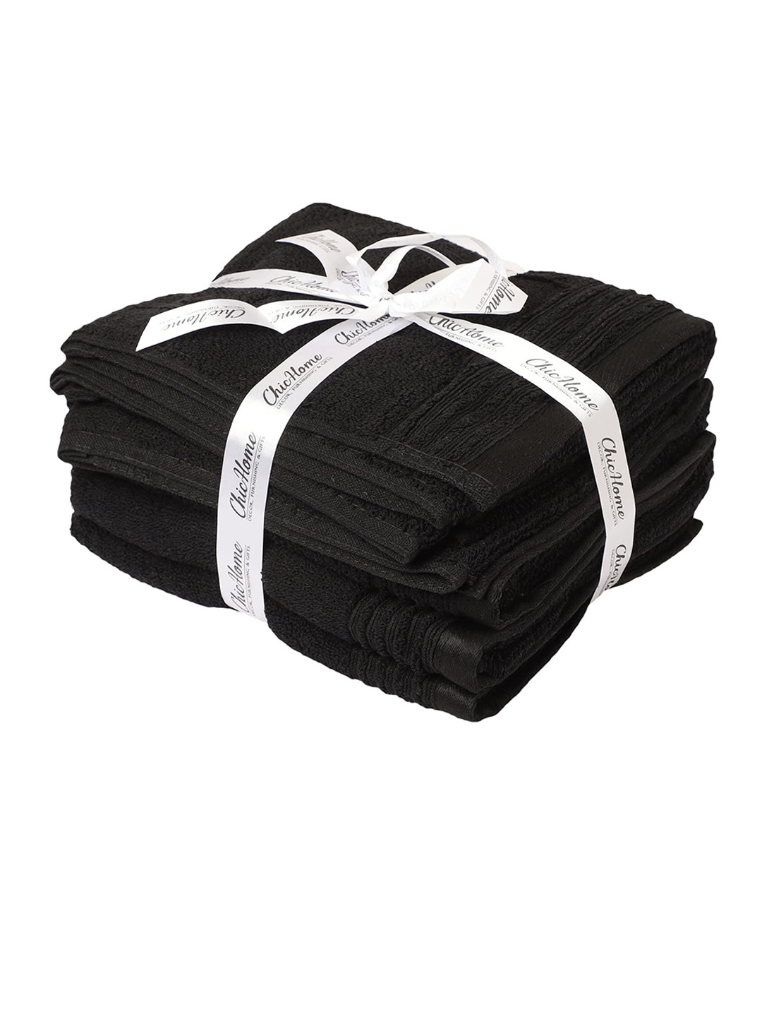 

SWHF Black 5 Pieces 600 GSM Cotton Bath Towel