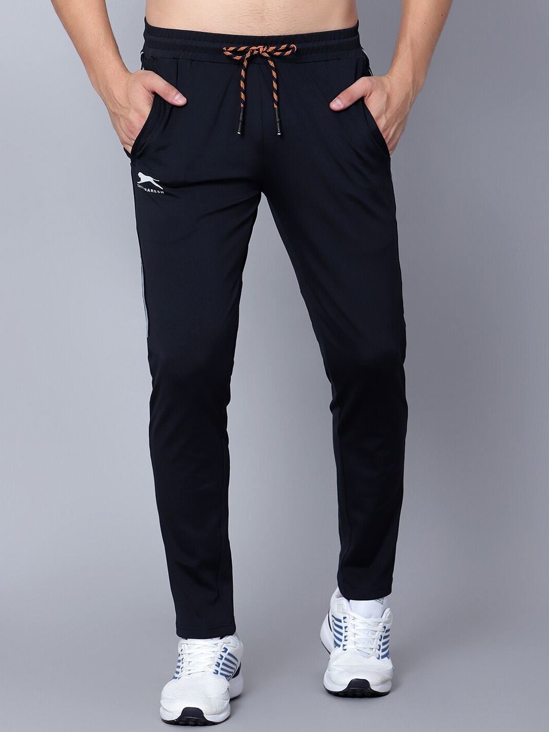 

Shiv Naresh Interlock Men Anti-Microbial Track Pants, Navy blue