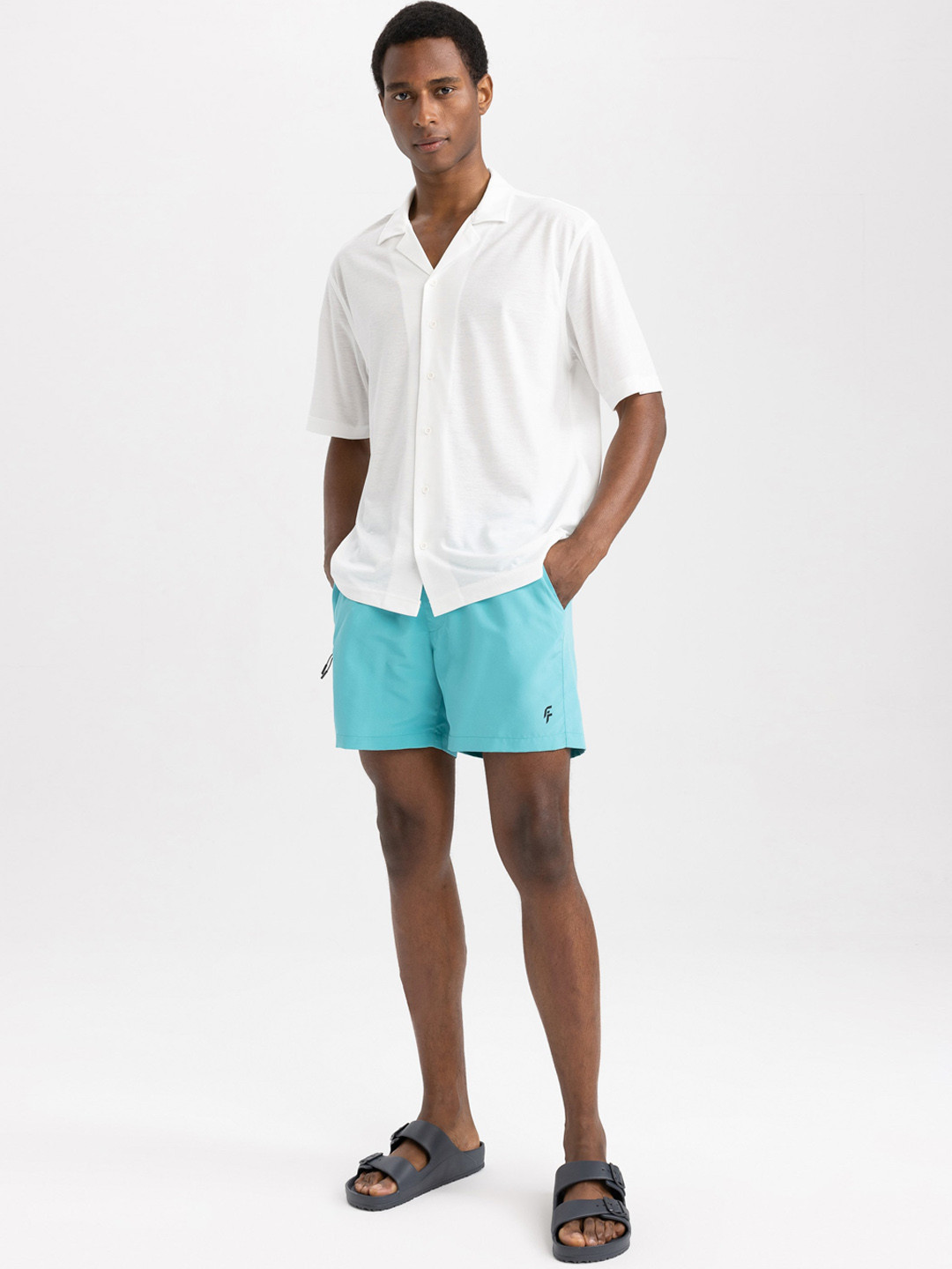 

DeFacto Men Mid-Rise Shorts, Blue
