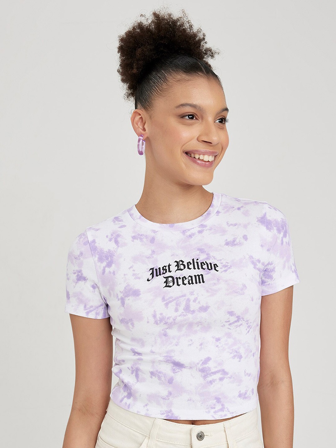 

DeFacto Typography Printed Round Neck T-shirt, White