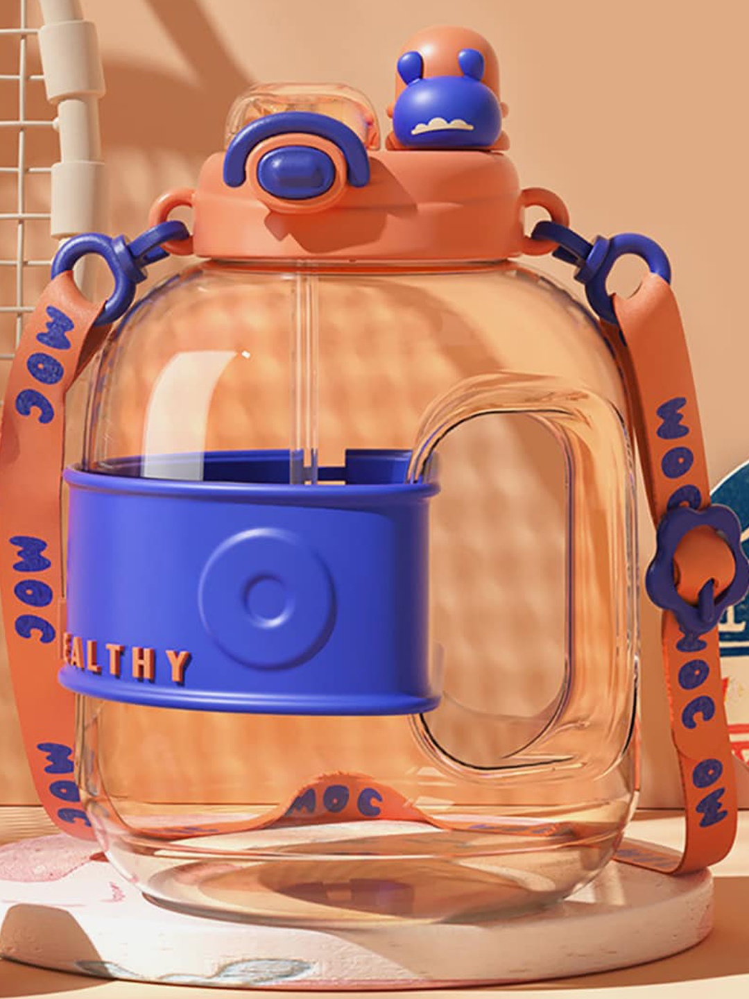 

Little Surprise Box LLP Kids Orange & Blue Colourblocked Sipper Water Bottle 2.6 L