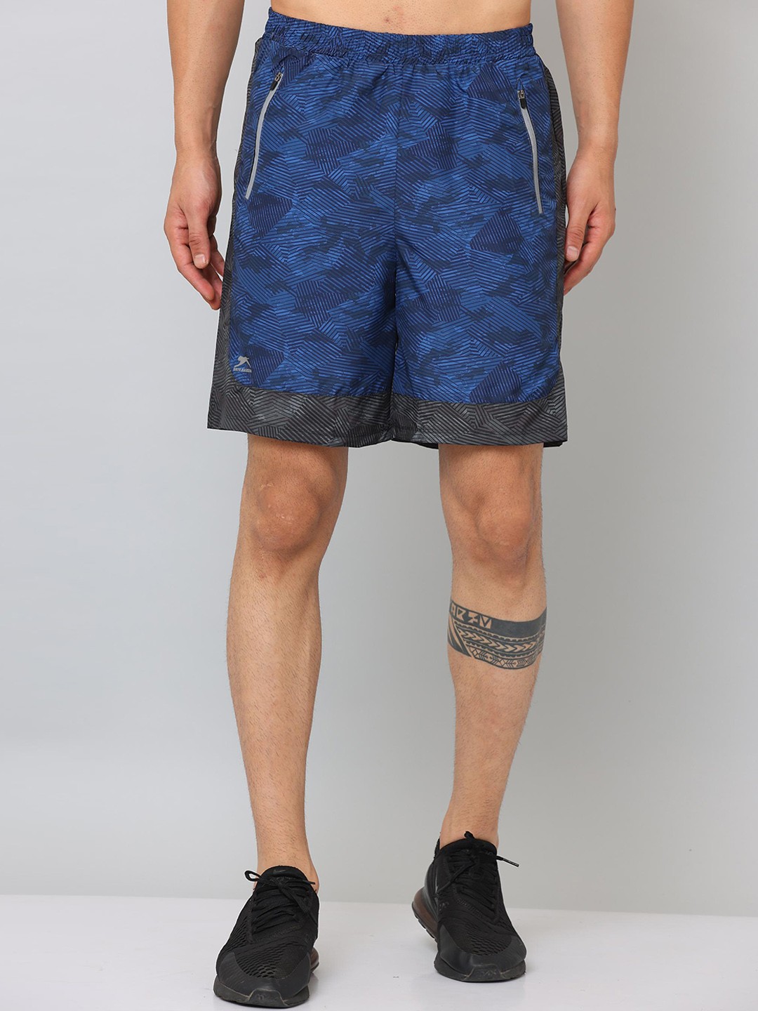 

Shiv Naresh Men Camouflage Printed Outdoor Rapid-Dry Sports Shorts, Blue