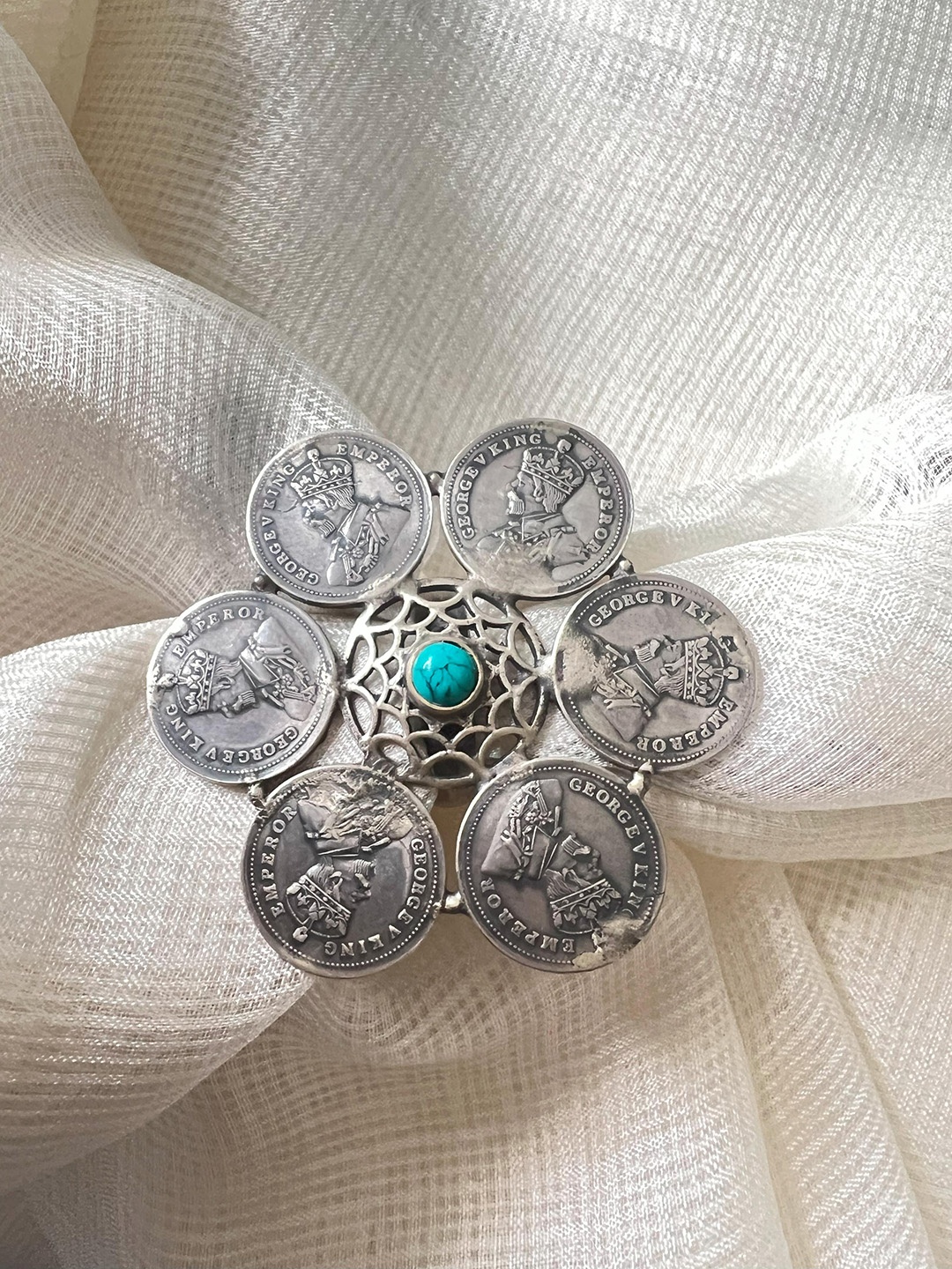 

Arte Jewels Silver-Plated Stone Studded Adjustable Finger Ring
