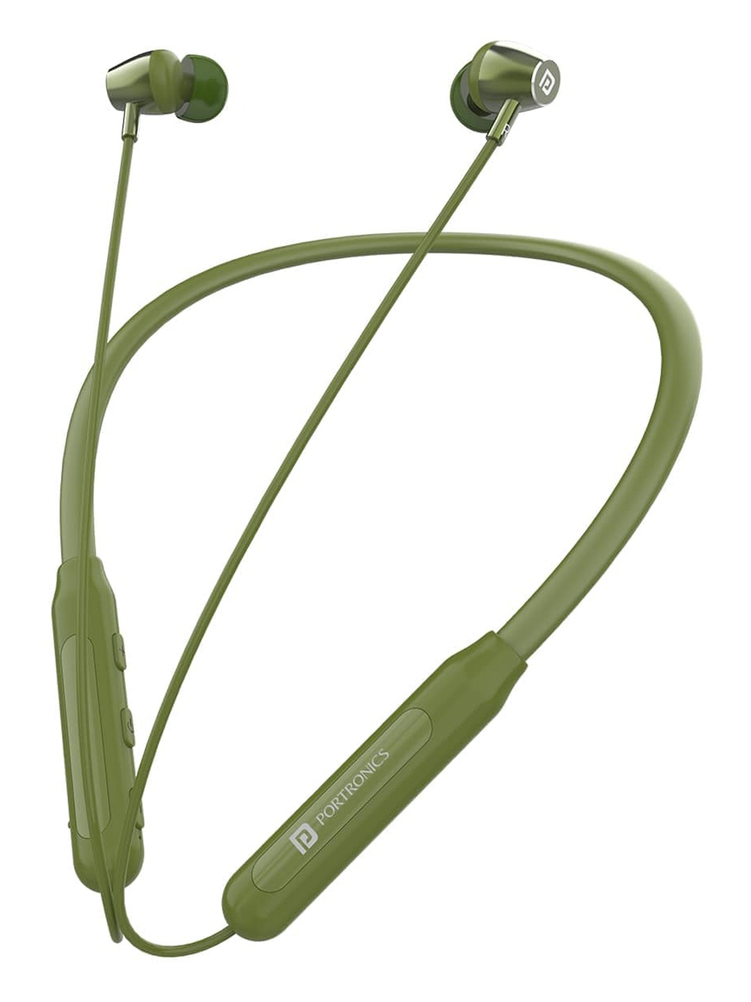 

Portronics Harmonics Z3 Wireless Bluetooth Neckband With Mic, Green