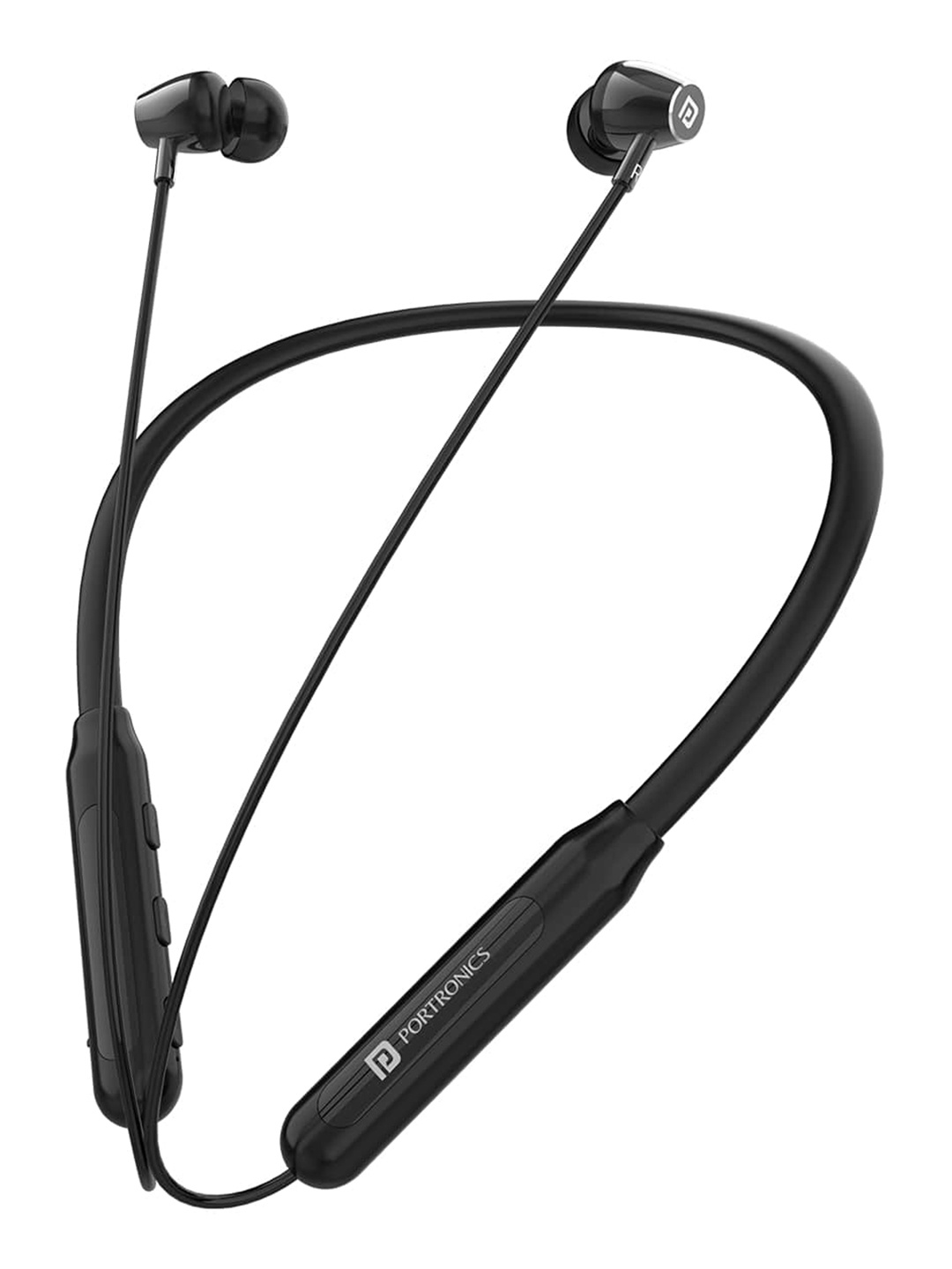 

Portronics Harmonics Z3 Wireless Bluetooth 5.3 Neckband with Mic, Black