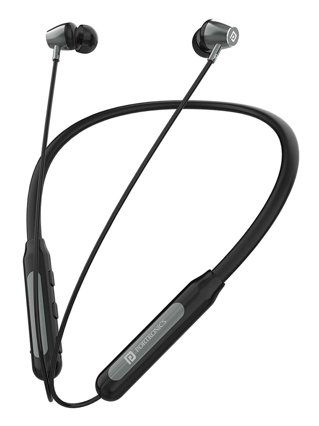 

Portronics Harmonics Z3 Wireless Bluetooth 5.3 Neckband with Mic, Grey