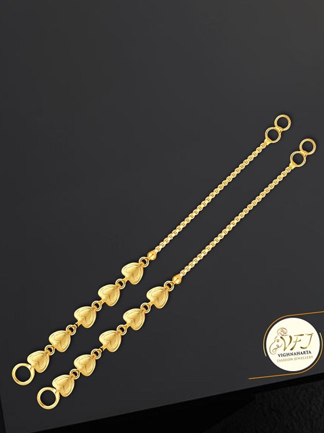Vighnaharta Set Of 2 Gold-Toned Classic Drop Earrings