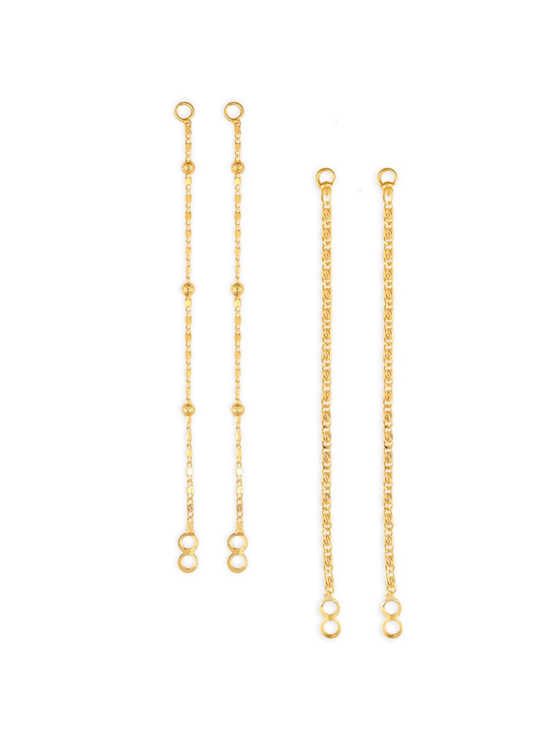 Vighnaharta Set Of 2 Gold-Toned Classic Drop Earrings