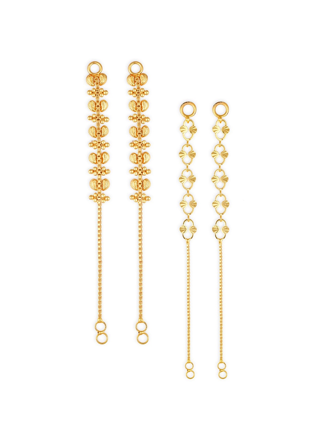 

Vighnaharta Set Of 2 Gold-Plated Classic Drop Earrings