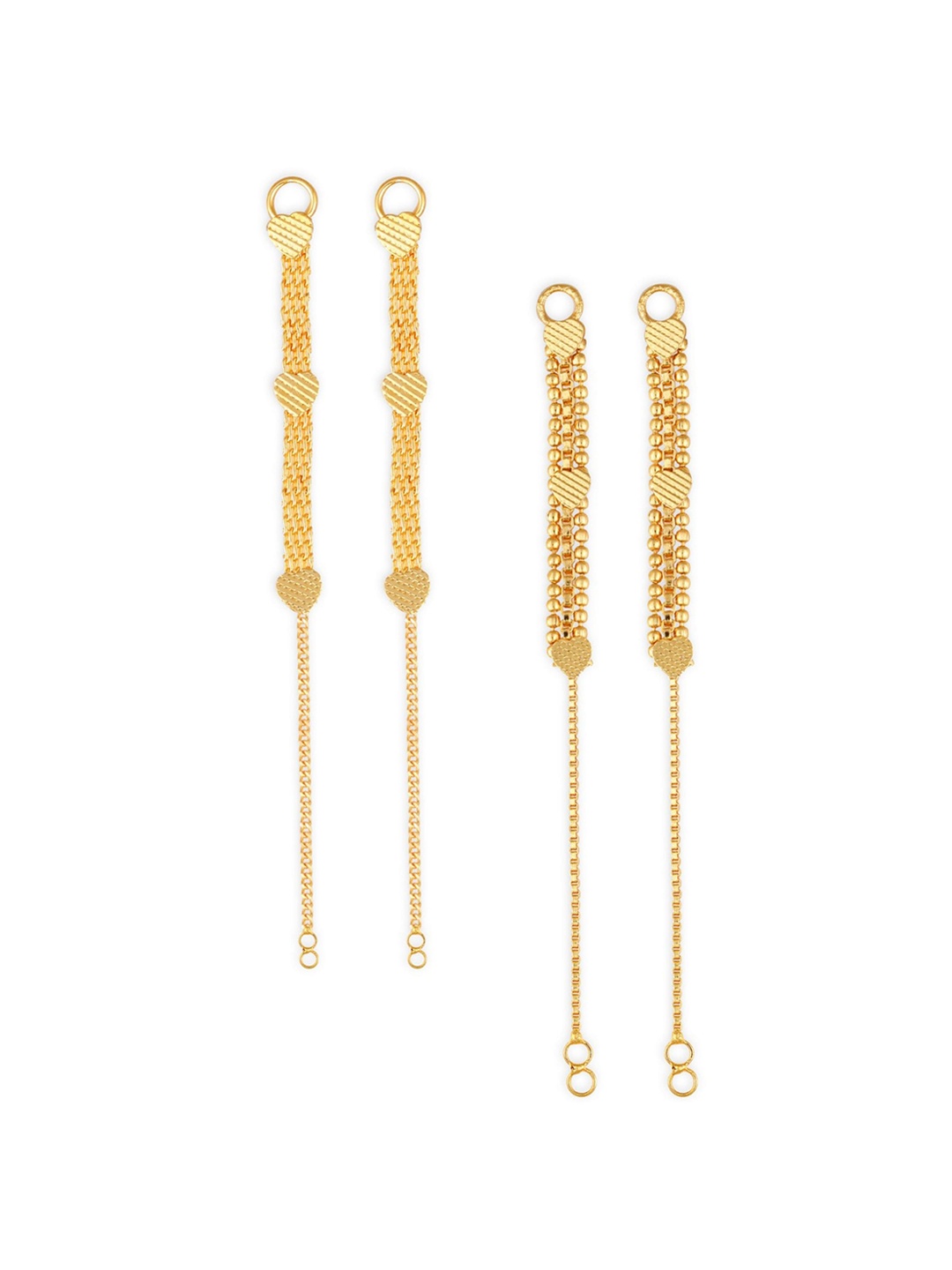 

Vighnaharta Set Of 2 Gold-Plated Classic Ear Cuffs