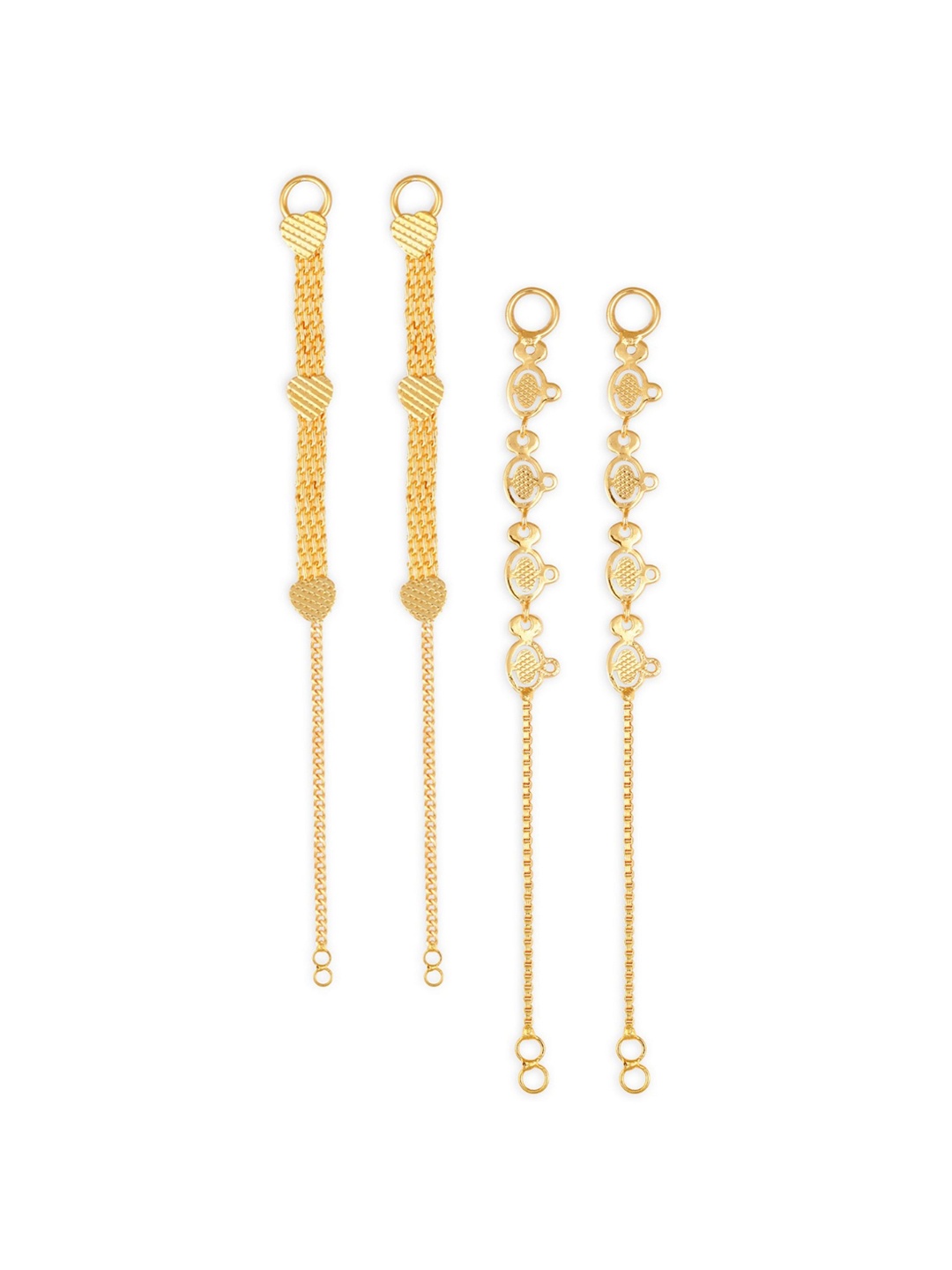 Vighnaharta Set Of 2 Gold-Plated Classic Ear Cuff