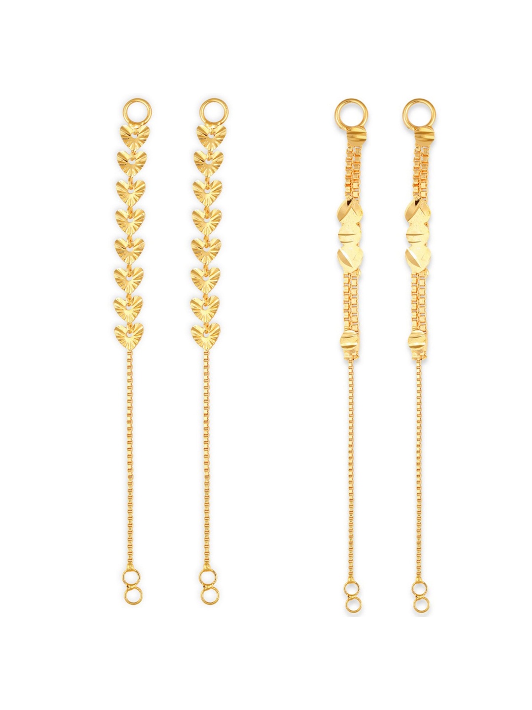 

Vighnaharta Set Of 2 Gold-Plated Classic Ear Cuff Earrings