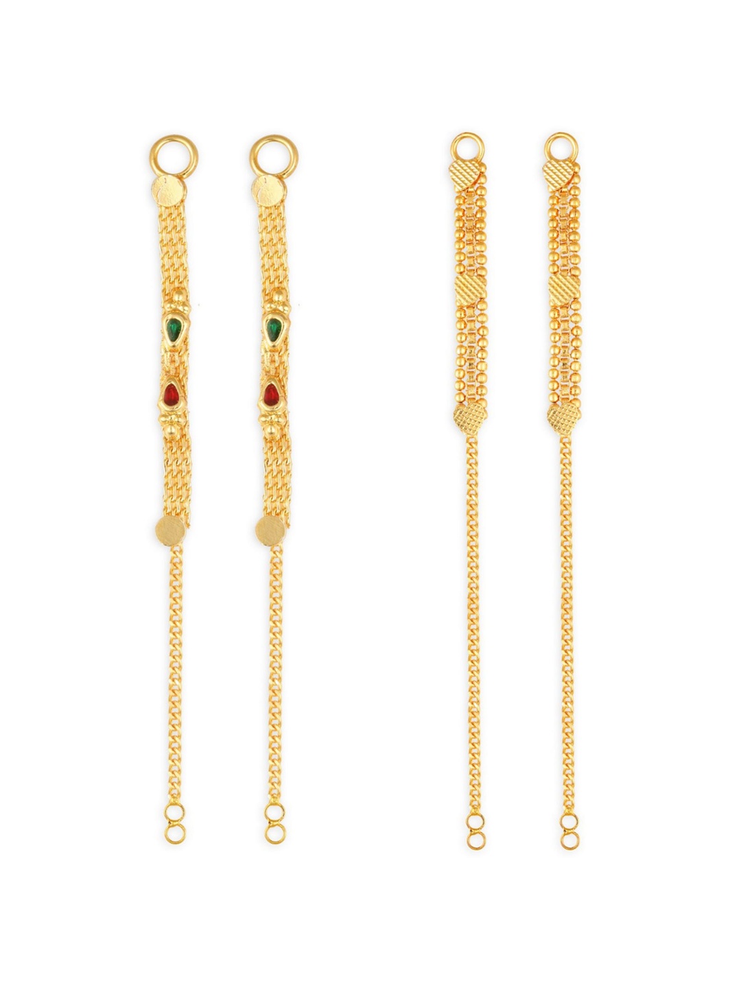 

Vighnaharta Set Of 2 Gold-Plated Classic Ear Cuff
