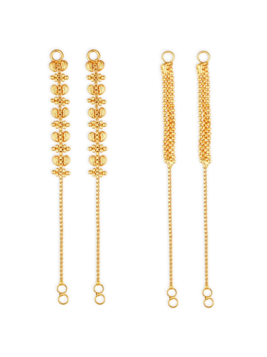 

Vighnaharta Set Of 2 Gold-Plated Classic Ear Cuff Earrings