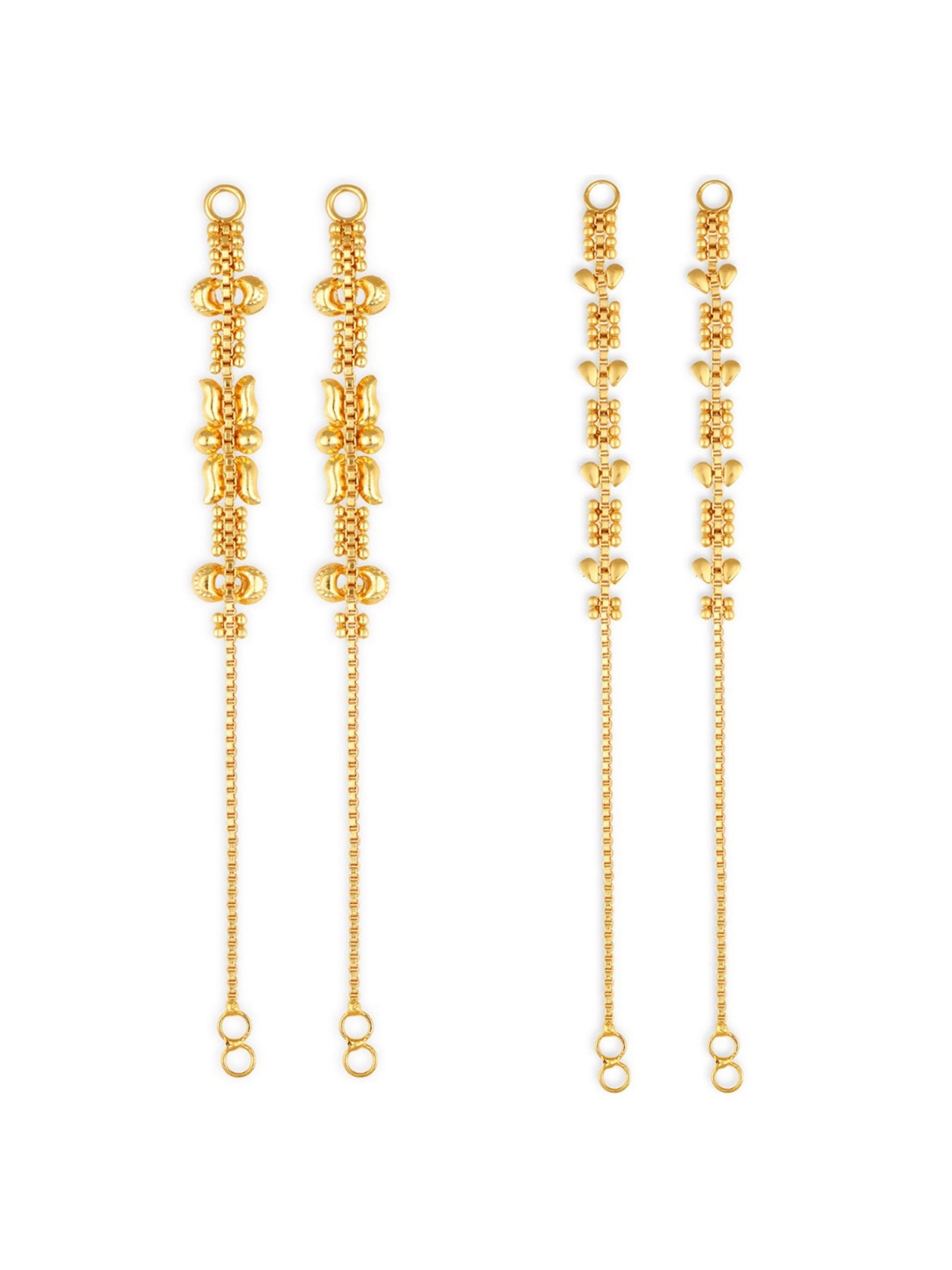 

Vighnaharta Set Of 2 Gold-Plated Ear Chain