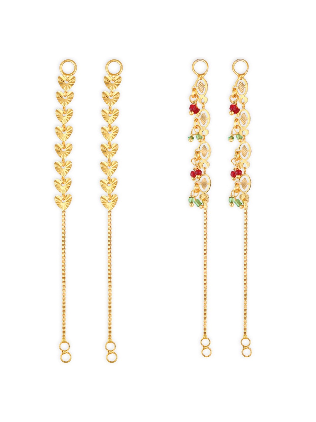 

Vighnaharta Set Of 2 Gold-Plated Classic Ear Cuff Earrings