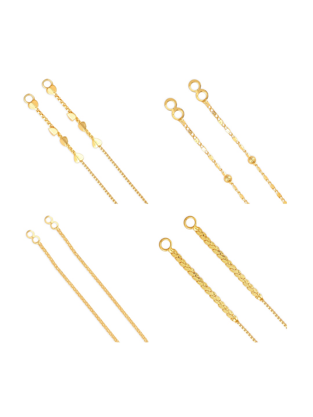 

Vighnaharta Set Of 4 Gold-Plated Classic Ear Cuff