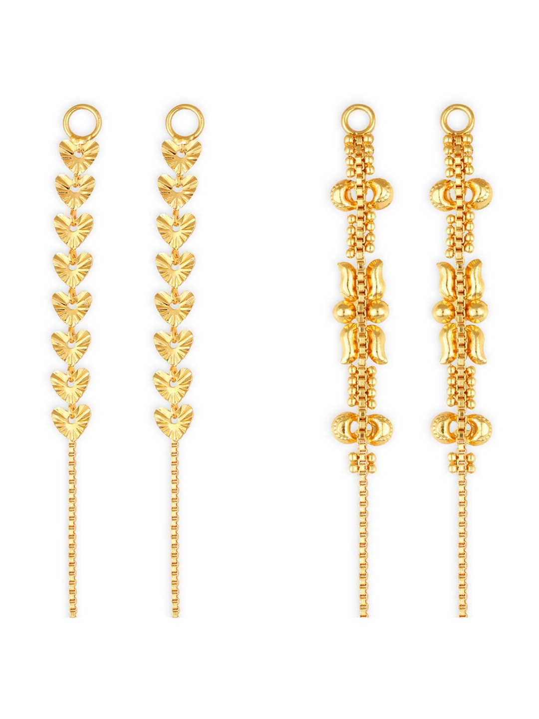 Vighnaharta Set Of 2 Gold-Plated Classic Ear Cuff