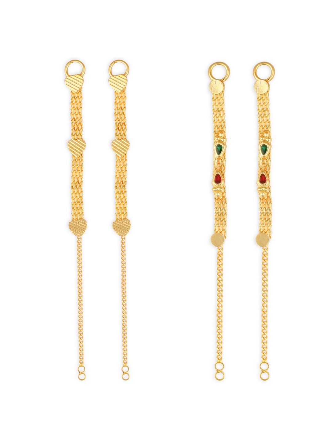 

Vighnaharta Set Of 2 Gold-Plated Classic Ear Cuff