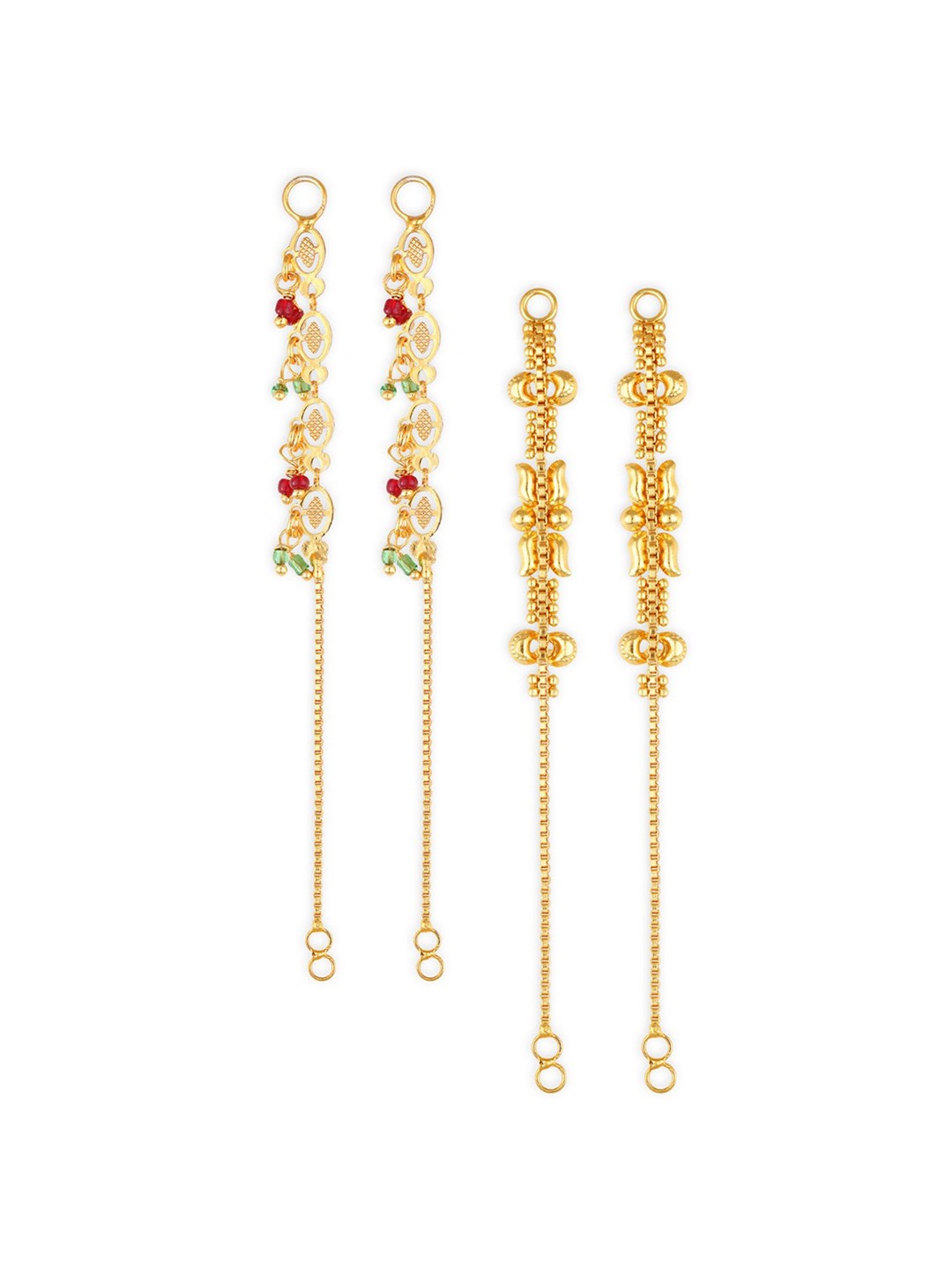 

Vighnaharta Set Of 2 Gold-Plated Classic Ear Cuff