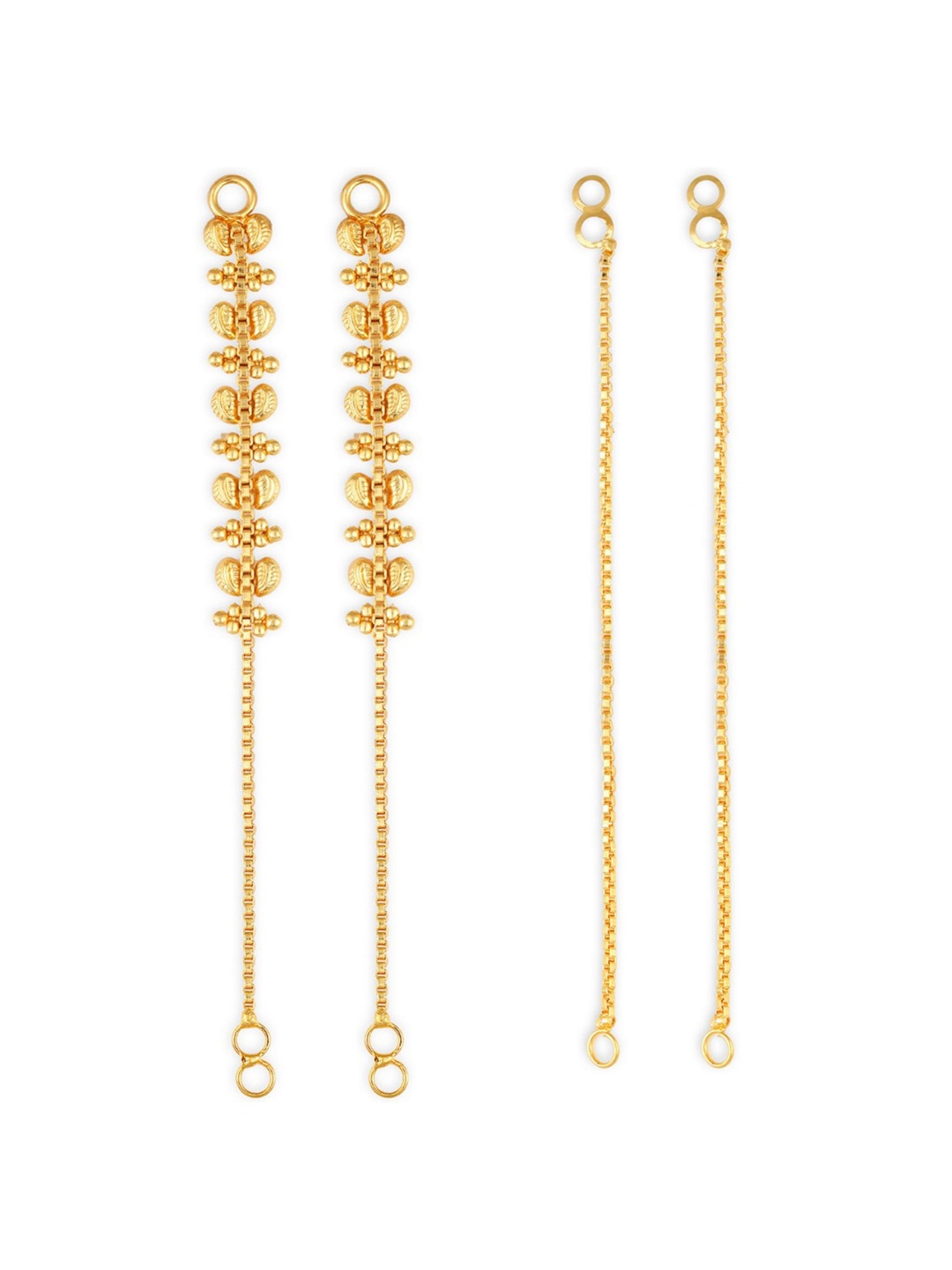 

Vighnaharta Set Of 2 Gold-Plated Classic Ear Cuffs