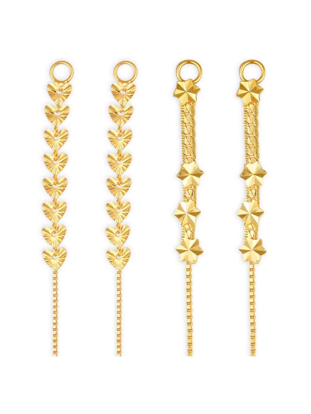 

Vighnaharta Set Of 2 Gold-Toned Classic Drop Earrings