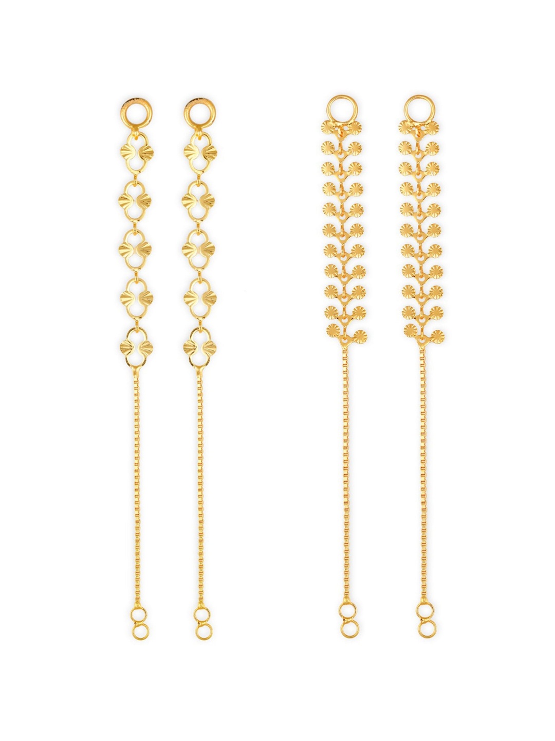 

Vighnaharta Set Of 2 Gold-Toned Classic Drop Earrings