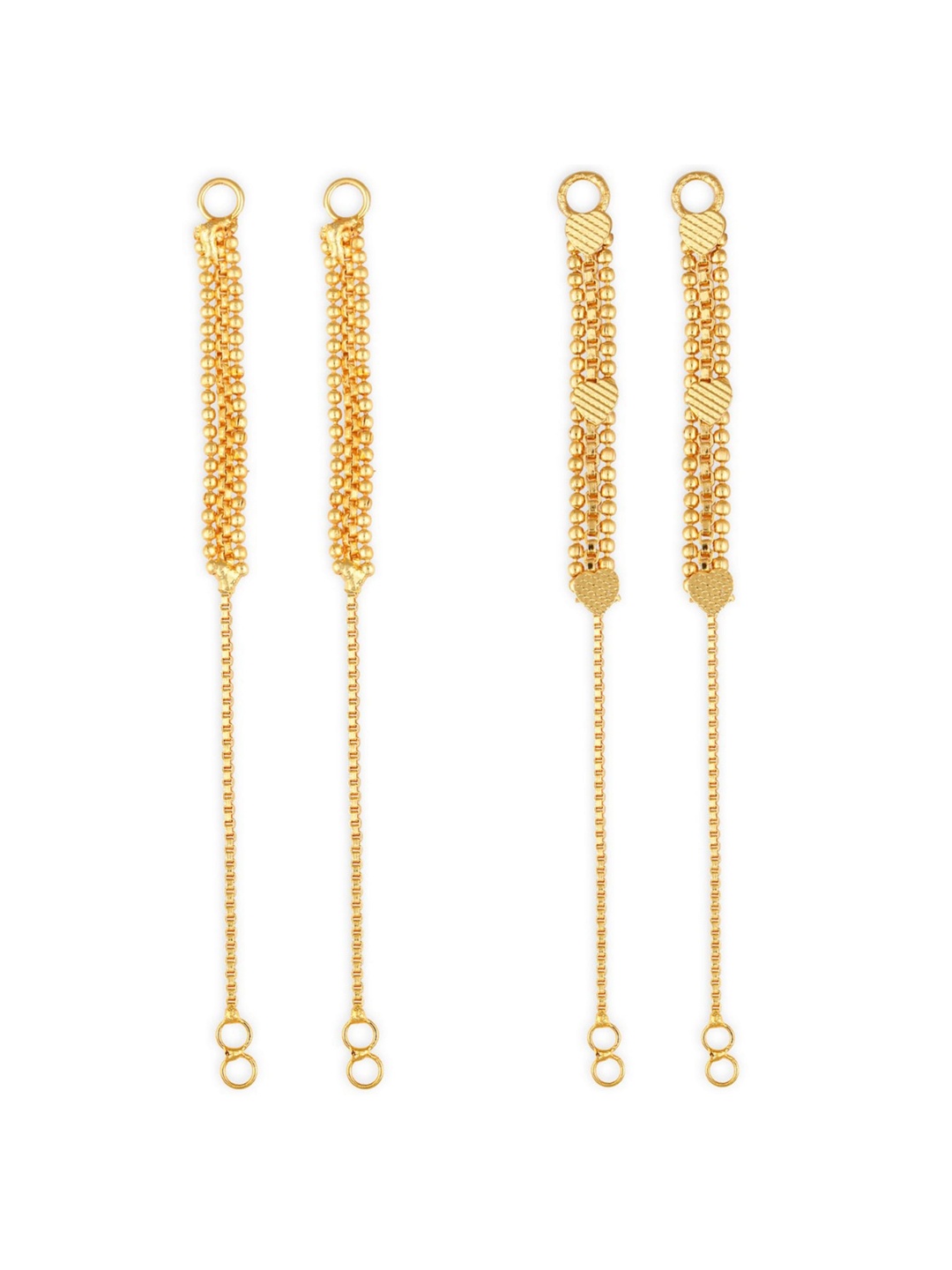

Vighnaharta Set Of 2 Gold-Toned Classic Drop Earrings