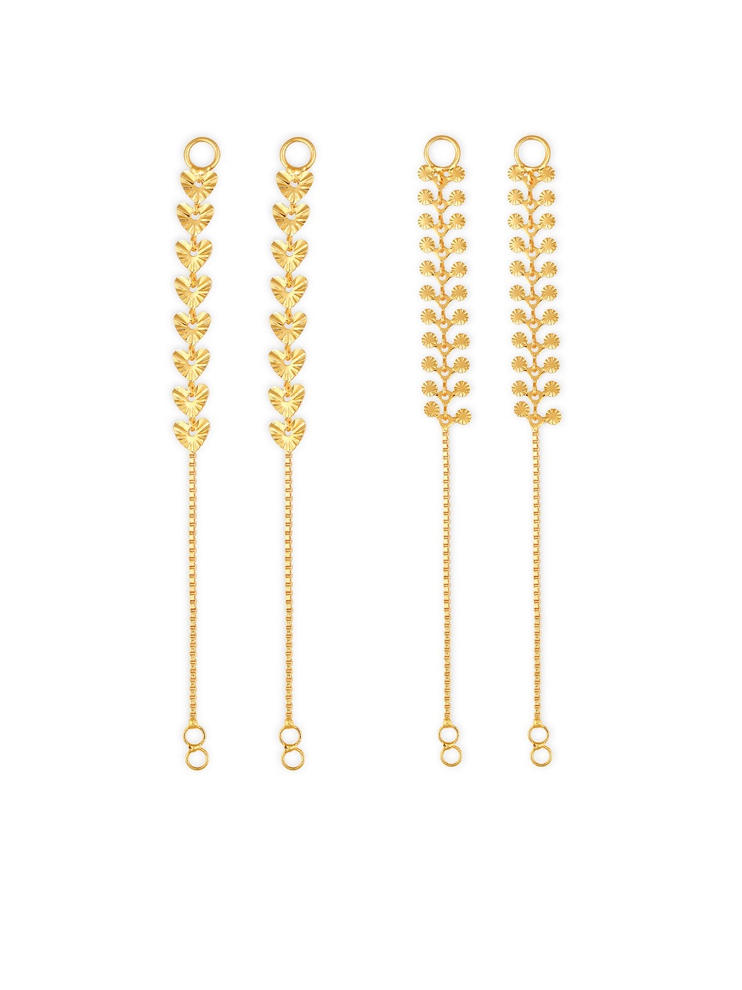 Vighnaharta Set Of 2 Gold-Toned Classic Drop Earrings