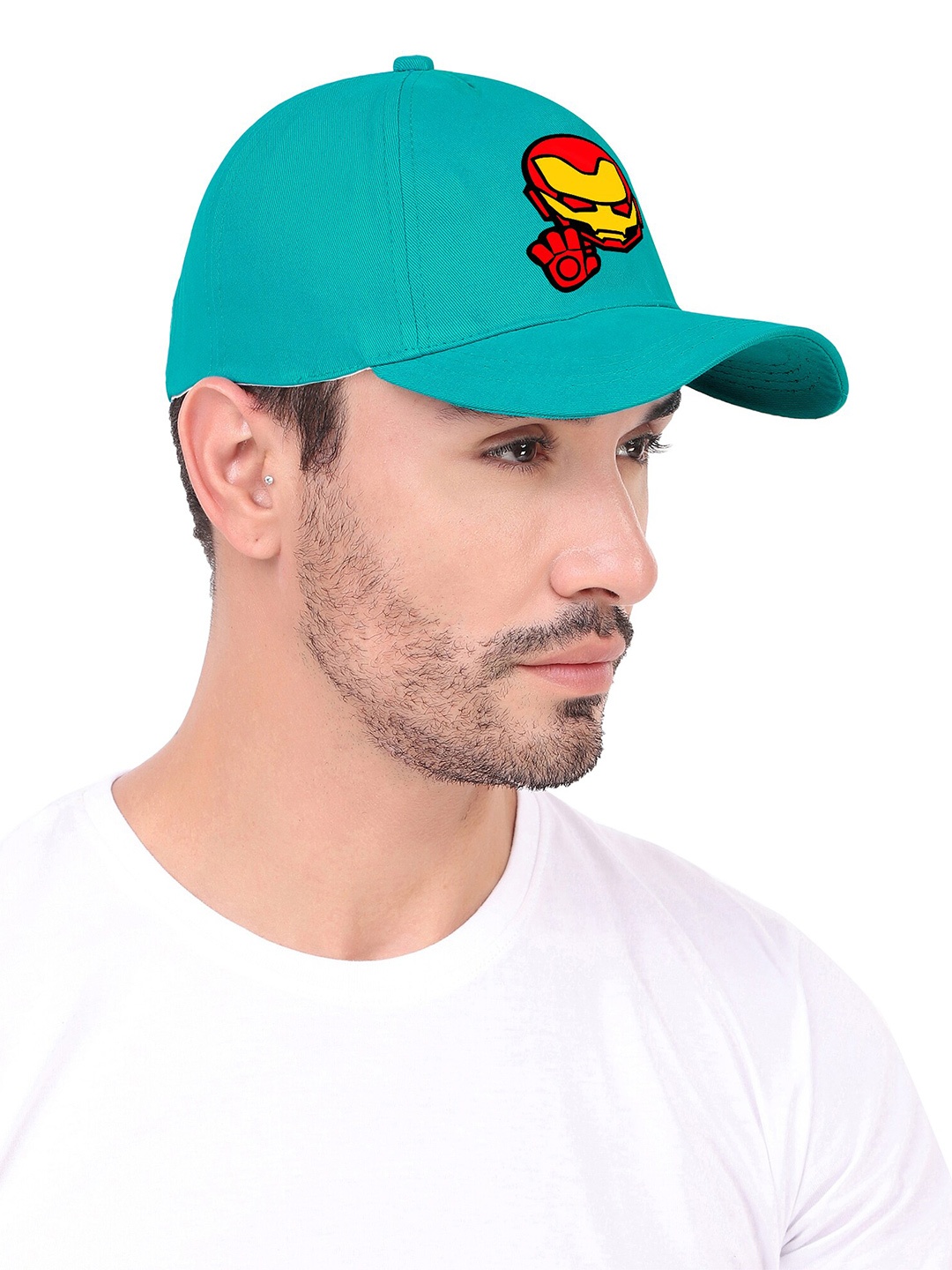 

Knotyy Unisex Iron Man Printed Cotton Baseball Cap, Green