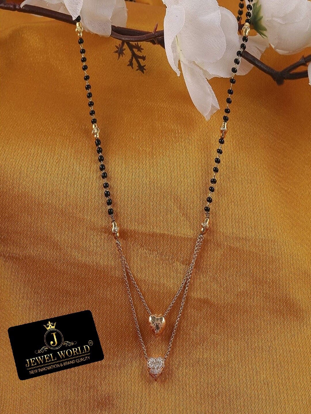 

JEWEL WORLD Gold-Plated Beaded Mangalsutra