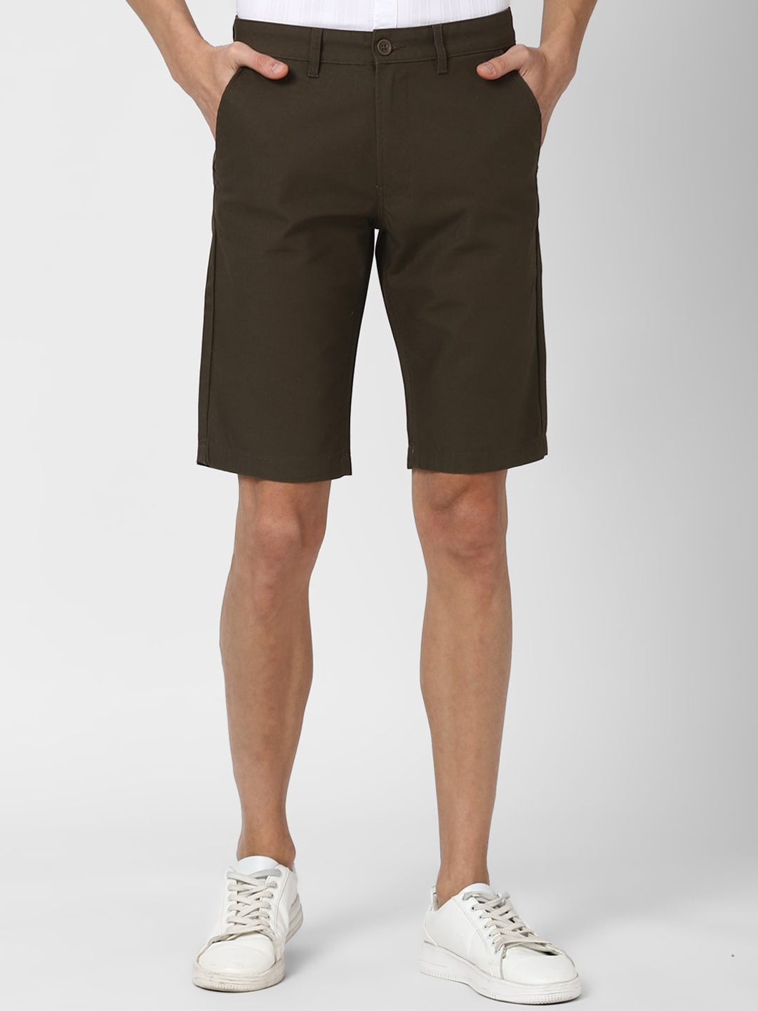 

PETER ENGLAND UNIVERSITY Men Mid Rise Shorts, Brown