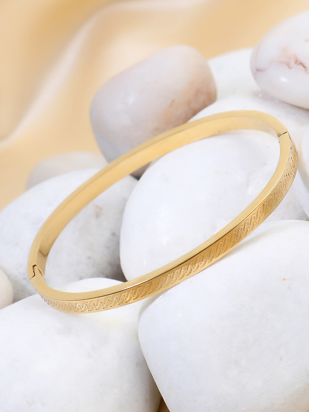 

Adwitiya Collection Gold-Plated Bangle-Style Bracelet
