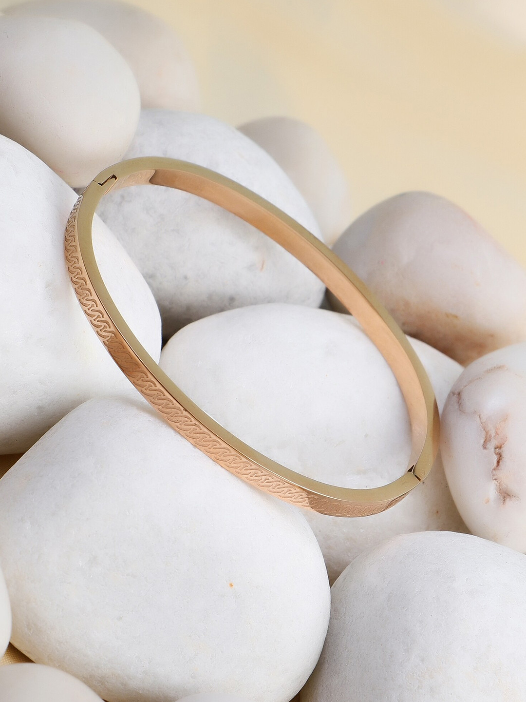 

Adwitiya Collection Rose Gold-Plated Bangle-Style Bracelet