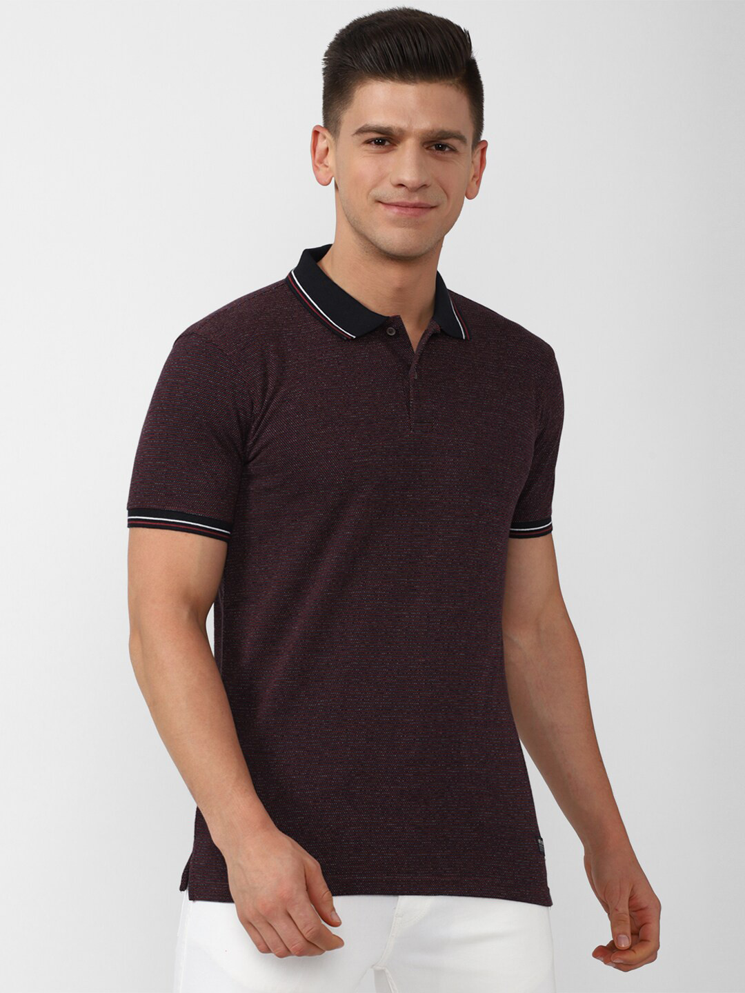

PETER ENGLAND UNIVERSITY Polo Collar Slim Fit T-shirt, Brown
