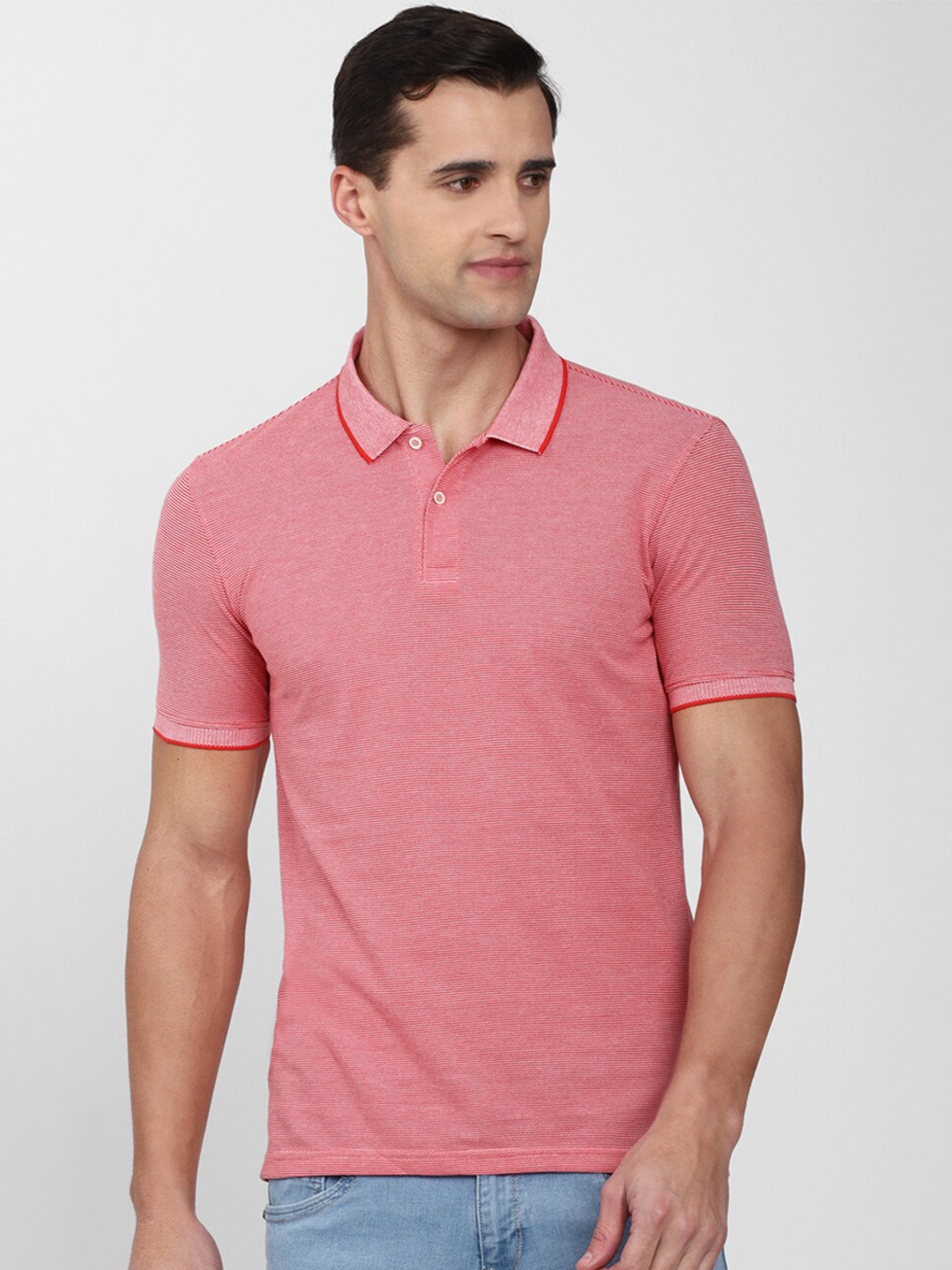 

PETER ENGLAND UNIVERSITY Polo Collar Slim Fit T-shirt, Pink