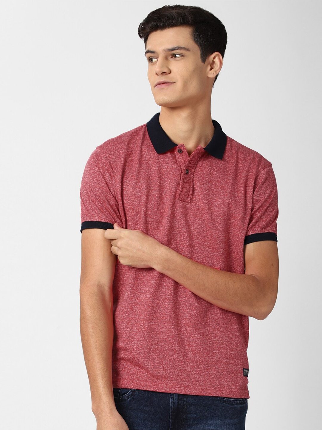 

PETER ENGLAND UNIVERSITY Polo Collar Slim Fit T-shirt, Red