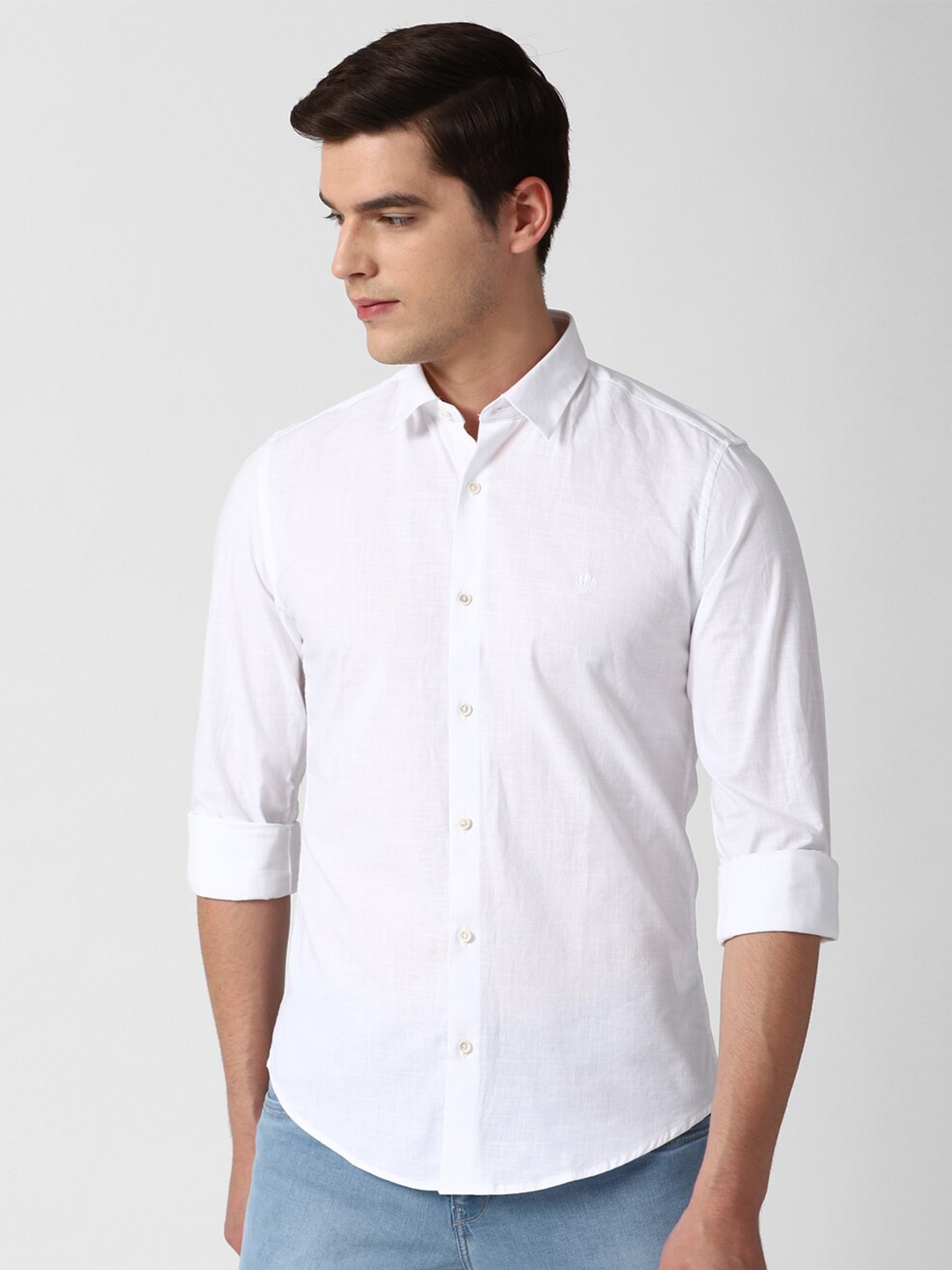 

PETER ENGLAND UNIVERSITY Slim Fit Casual Pure Cotton Shirt, White
