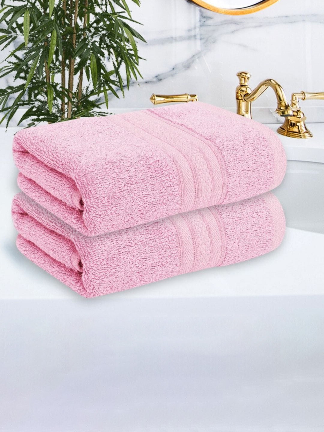 

Enable Nature Pink 600 GSM Antibacterial Bath Towel