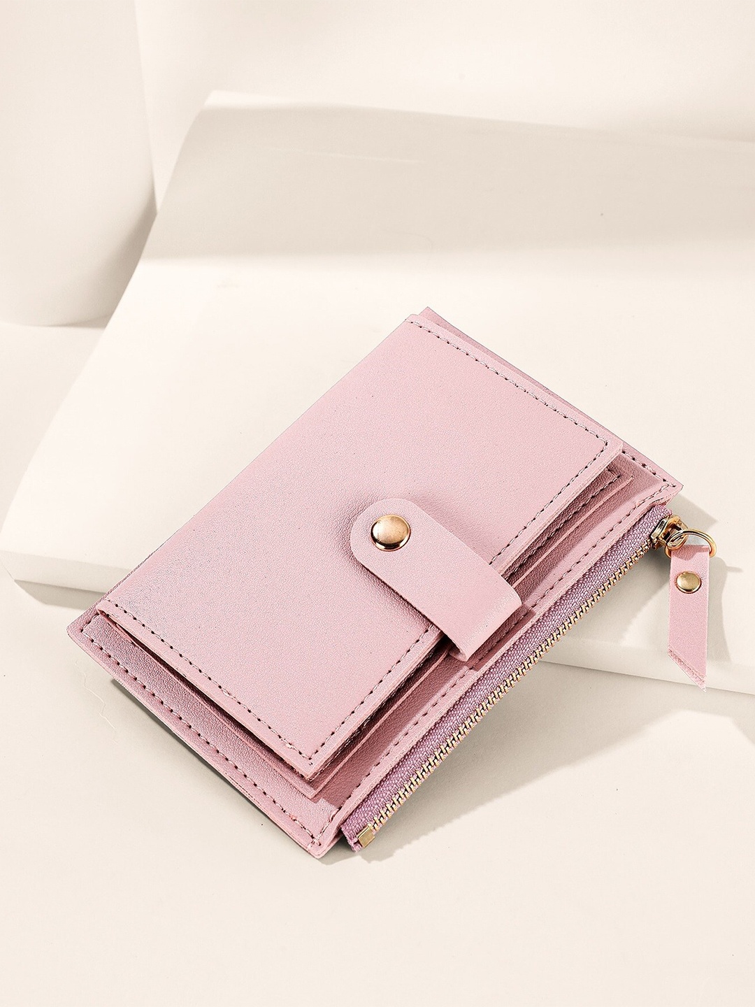 

Mast & Harbour Pink Women Zip Detail Card Holder