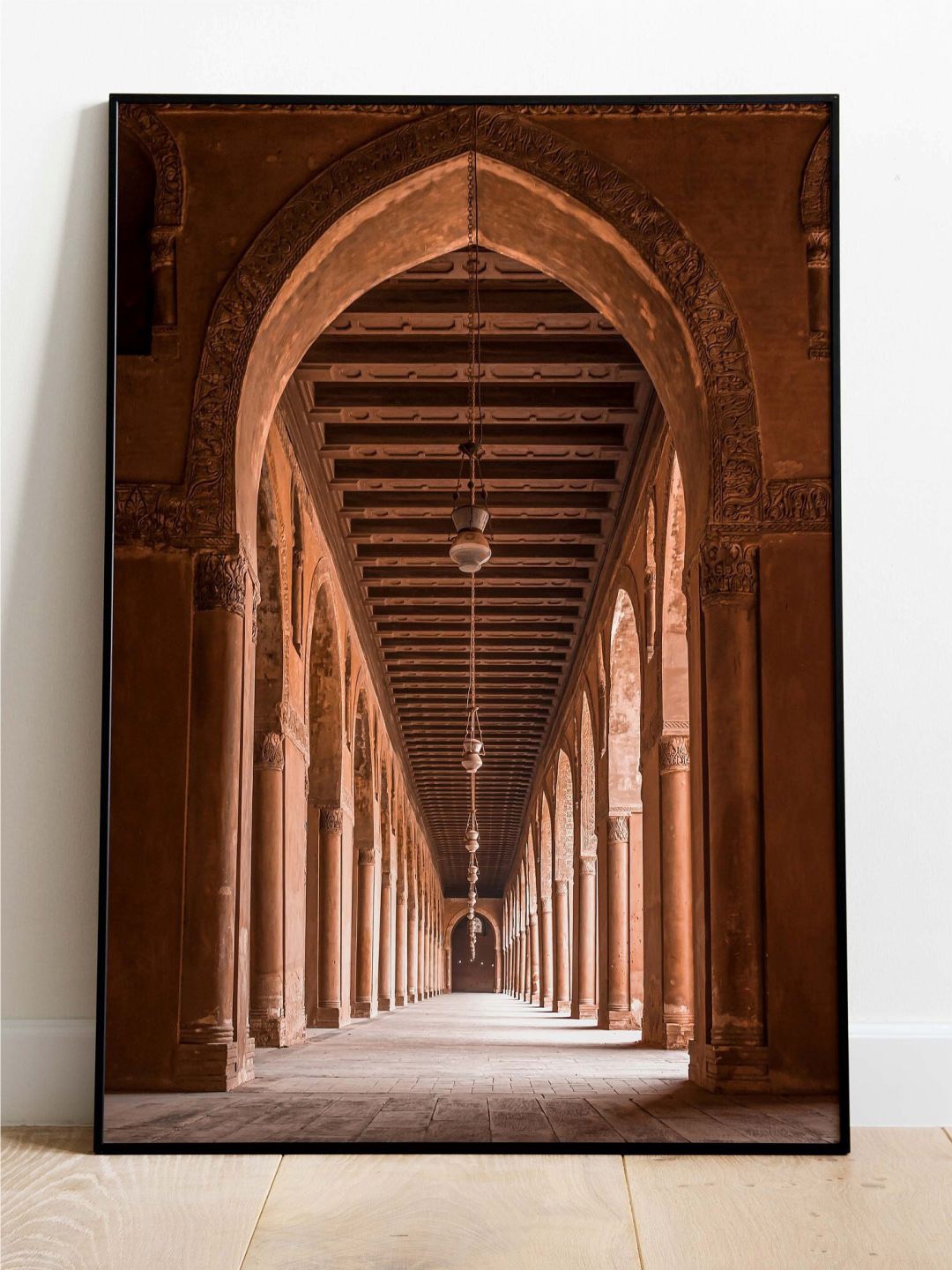

INDIAN CLASSIC ART Brown & Grey Indian Palace Framed Wall Art
