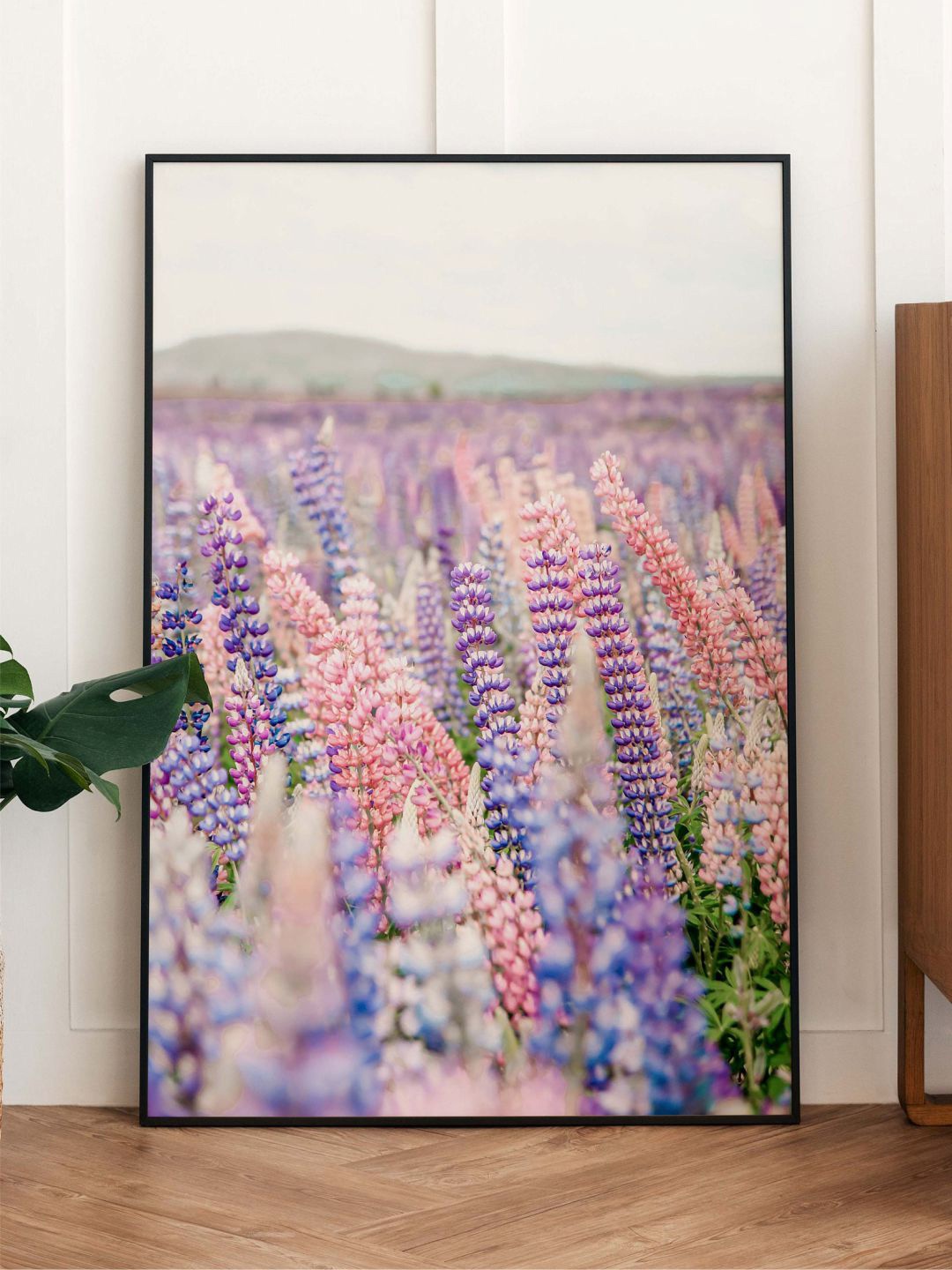 

INDIAN CLASSIC ART Blue & Peach-Color Printed Framed Wall Art
