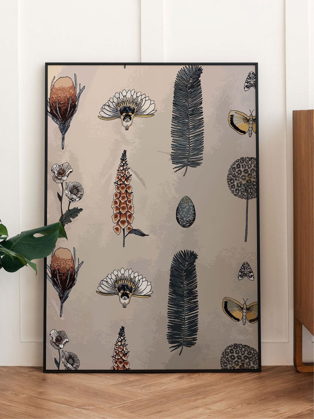 

INDIAN CLASSIC ART Brown & Black Indian Forest Framed Wall Art