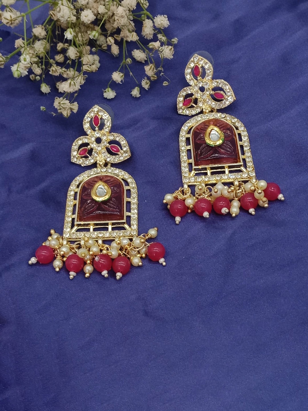 

AASHISH IMITATION Gold-Plated Contemporary Drop Earrings