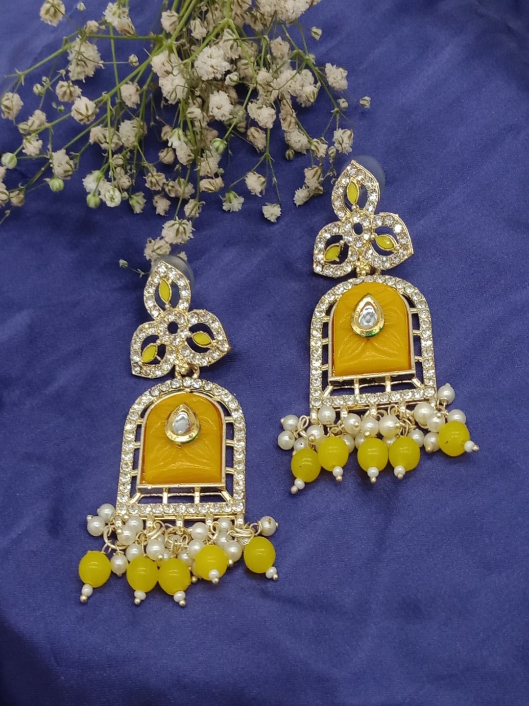 

AASHISH IMITATION Gold-Plated Contemporary Drop Earrings